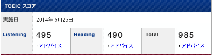 TOEIC985点